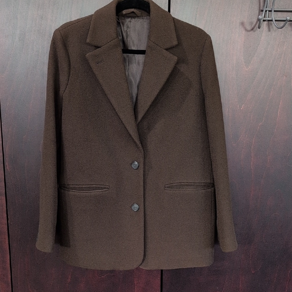 & Other Stories Dark Chocolate Wool Coat 2